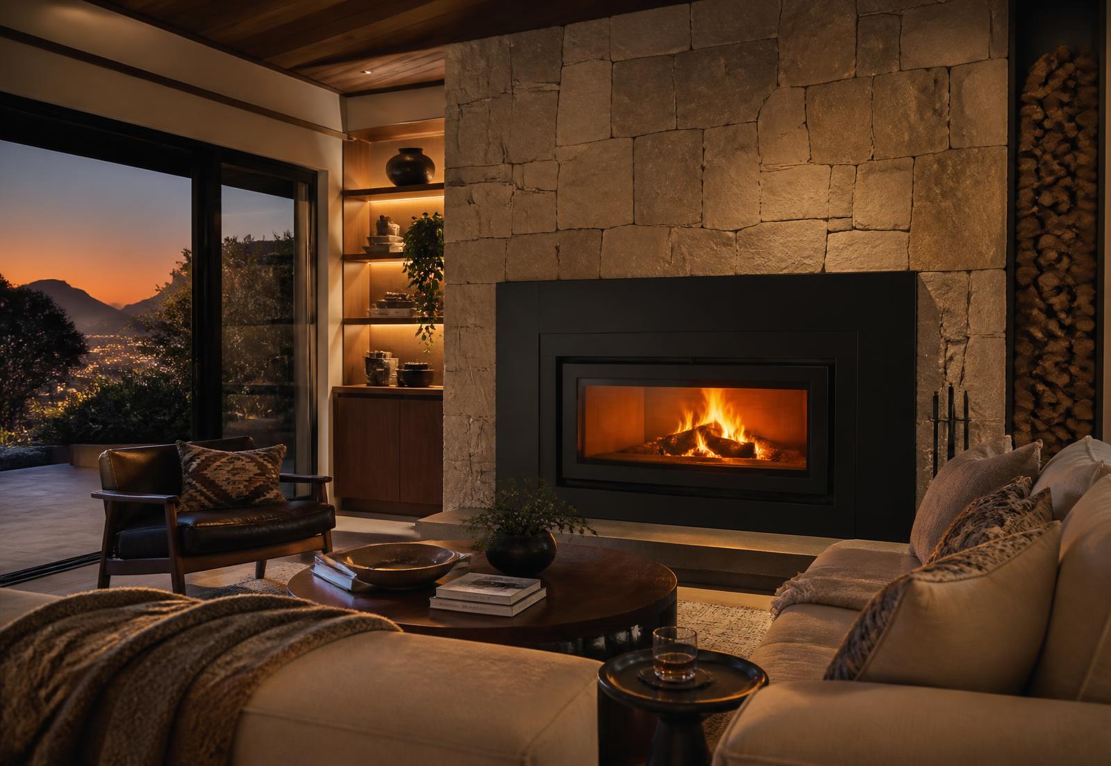 Fireplace installed in a Cape Town living room